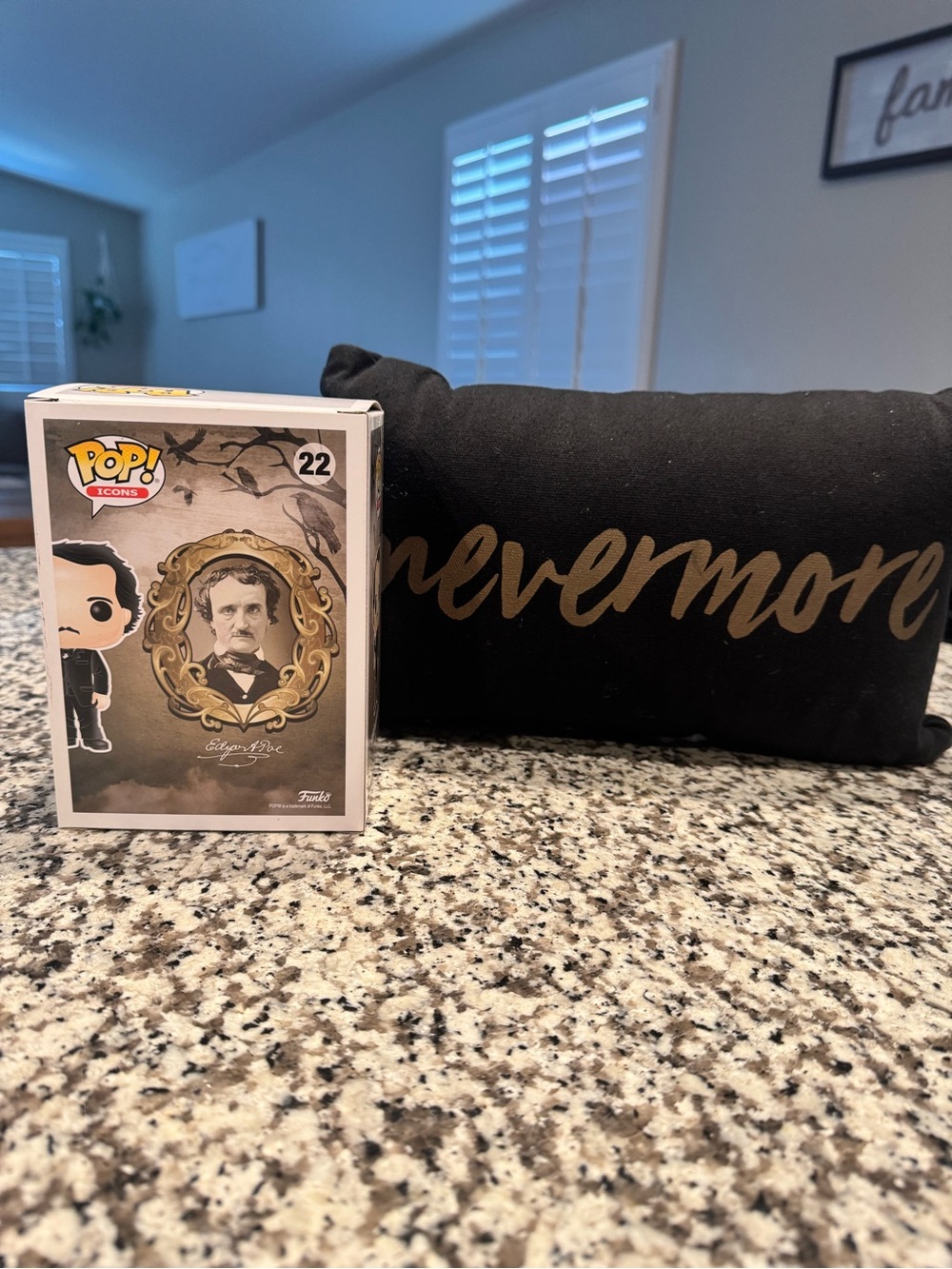 Edgar Allan Poe Funko Pop #22 and Pillow - Picture 5 of 6